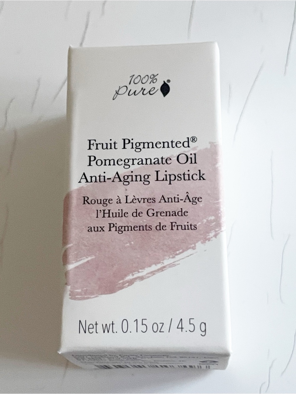 100% Pure Fruit Pigmented® Pomegranate Oil Moisturizing Lipstick in Peony